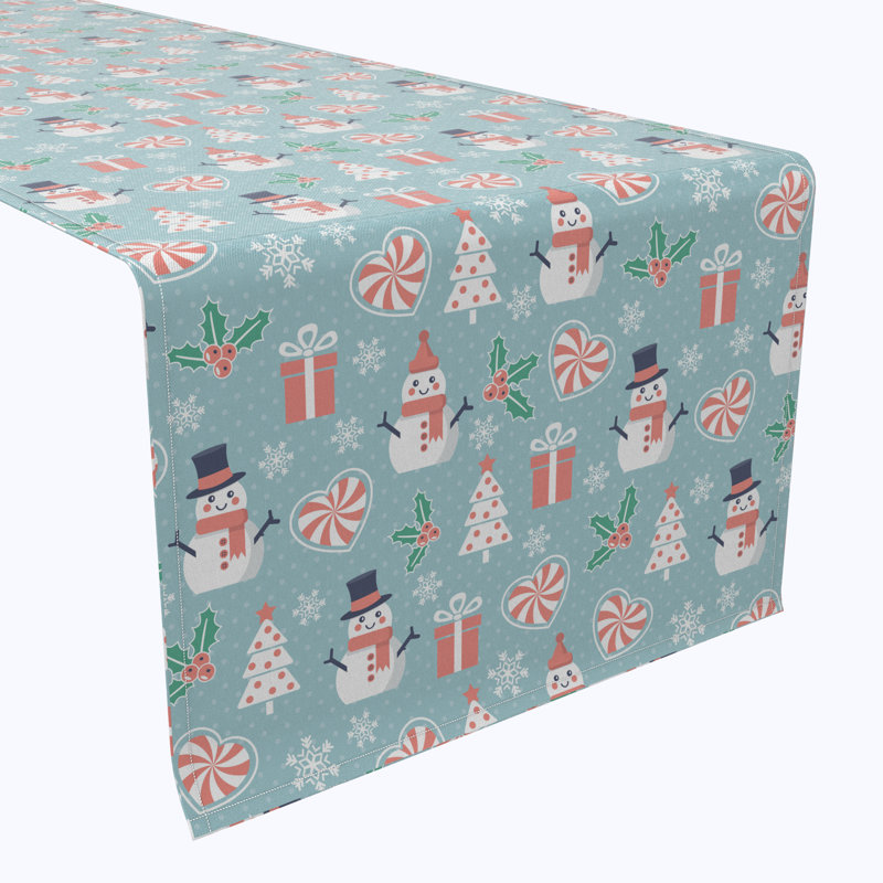 Egli  Table Runner, 100% Cotton, Merry Holiday Designs, 108" x 16"