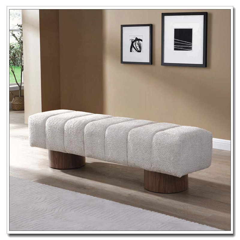 Banc rembourré, Beige