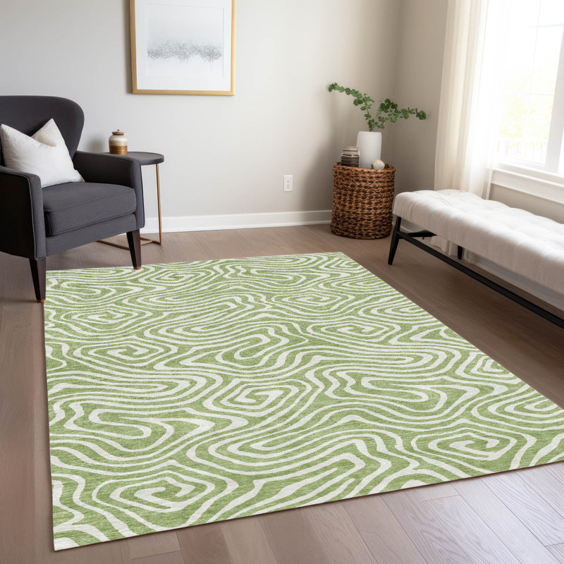 Tapis intérieur / extérieur Evalora Aloe , 10 pi x 14 pi