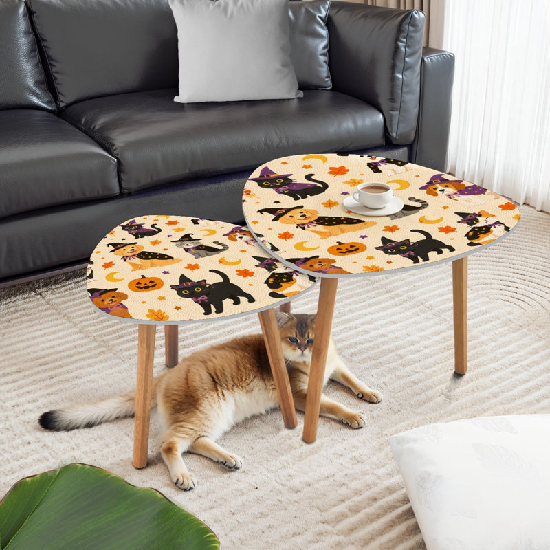 Ensemble de 2 tables basses gigognes Triangle