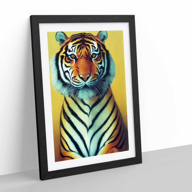 Portrait Of A Tiger No.2 - Print, Paper, 64cm H x 46 cm W, White