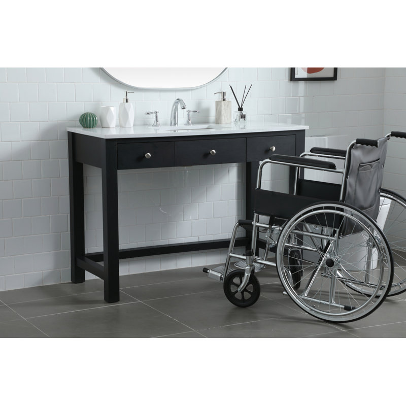 Ensemble de meuble-lavabo simple 48 po Hudson, Noir