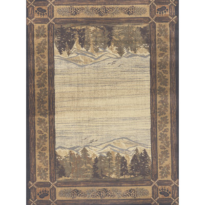 Nature's Nest Multi  Lodge Area Rug