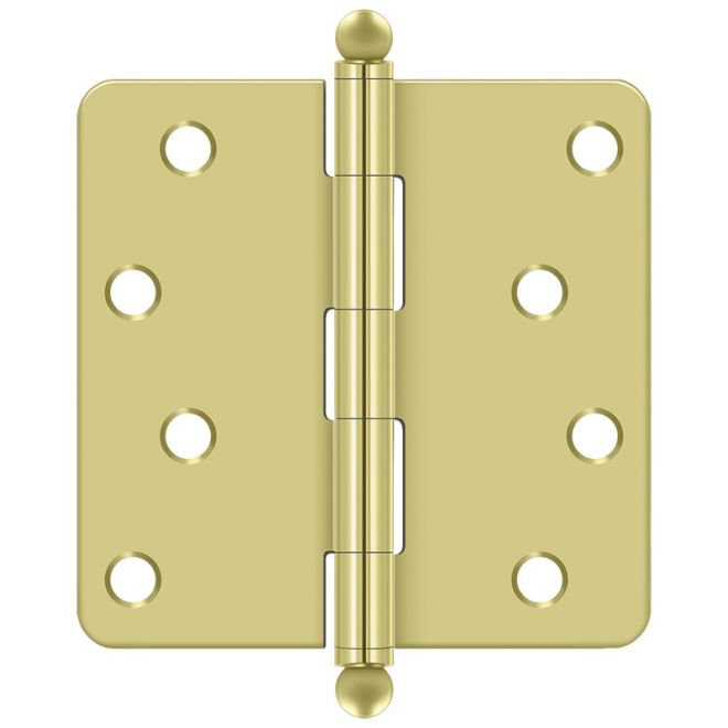Steel Hinge, Polished Brass