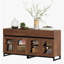 Commode 2 en 1 avec 4 portes en verre et 2 tiroirs - Armoire de rangement moderne pour le salon ou la chambre à coucher-472587491