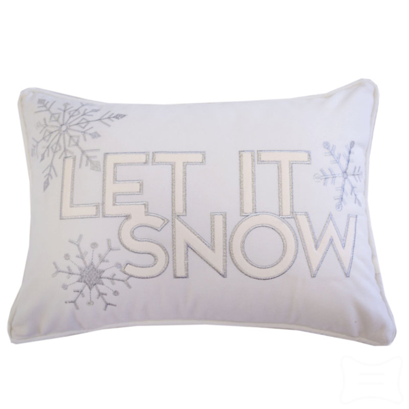 Coussin en velours avec insert 14 x 20, Blanc / beige