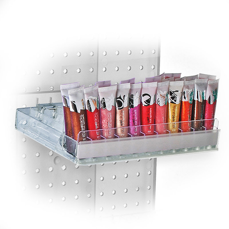 Clear Acrylic 11-Compartment Pusher Tray Set with U-Hooks
