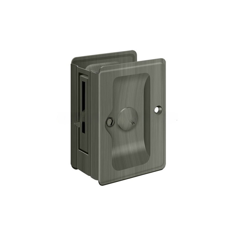 Pocket Door Hardware, Antique Nickel