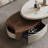 Microcrystalline stone telescopic coffee table