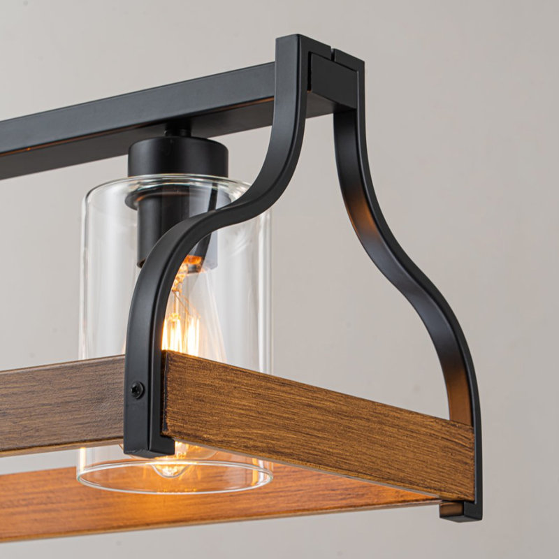 Luminaire linéaire pour îlot de cuisine 4 lumières Farmhouse