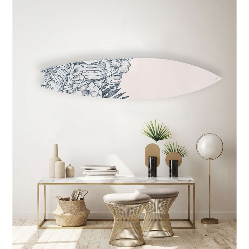 " Retro Palm Vintage Surfboard "