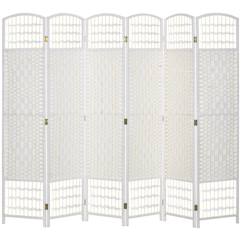 Cloison en bois massif Alaudin, 6, H 67 po x l 94,5 po x P 0,5 po, Blanc