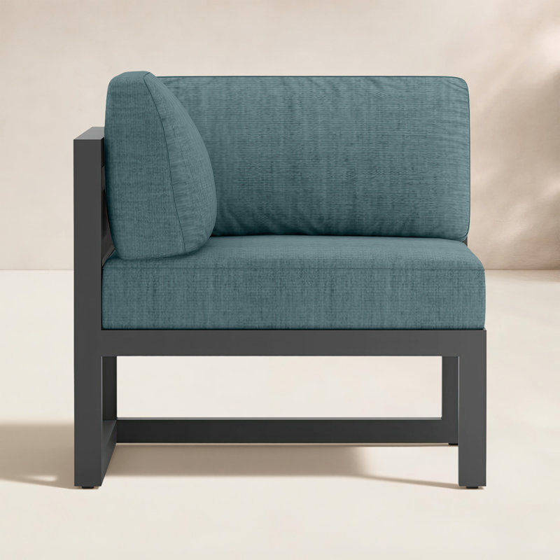 Avion Patio Chair with Sunbrella Cushions, Canvas Natural Sunbrella® Canvas, Slate