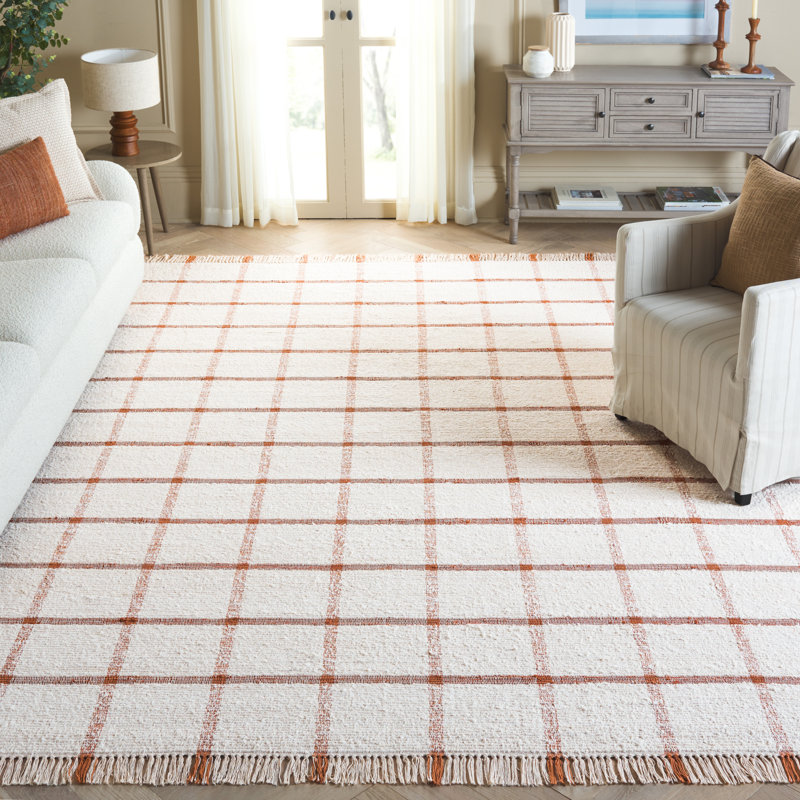 Tapis Montauk 322 ivoire / rouille, Rectangle 8 pi x 10 pi