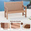 Banc d'extérieur toutes saisons - Sièges de jardin en bois de polyéthylène résistant aux intempéries pour porche de balcon et parc, meubles de patio résistants à la décoloration avec capacité de poids de 700 lb, teck-26731175