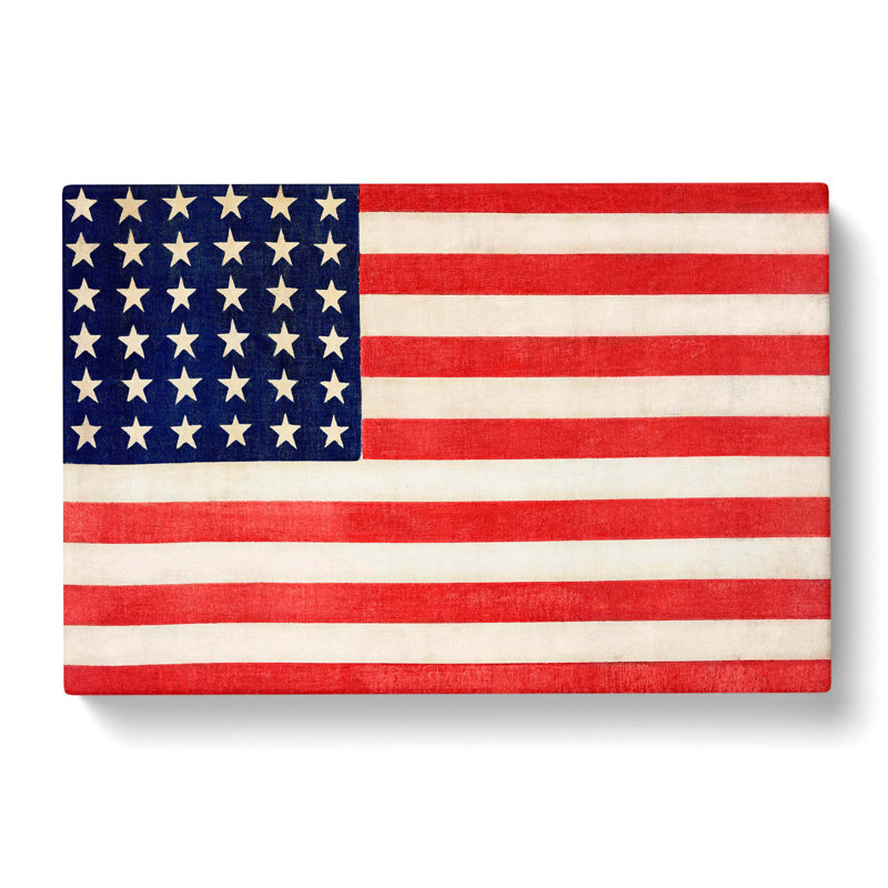 Thirty-Six Star Flag Of The USA - Wrapped Canvas Painting, 35cm H x 50cm W x 3cm D