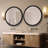 Chelbe Solid Wood Round Mirror-1502962627