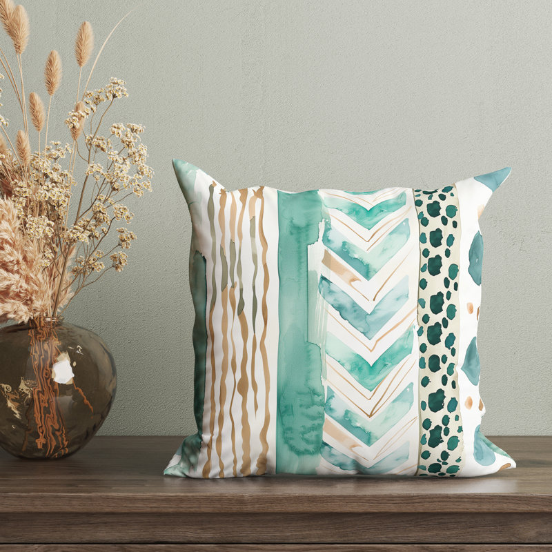 Housse de coussin Nautical Collage Seafoam, H 16 po x l 16 po