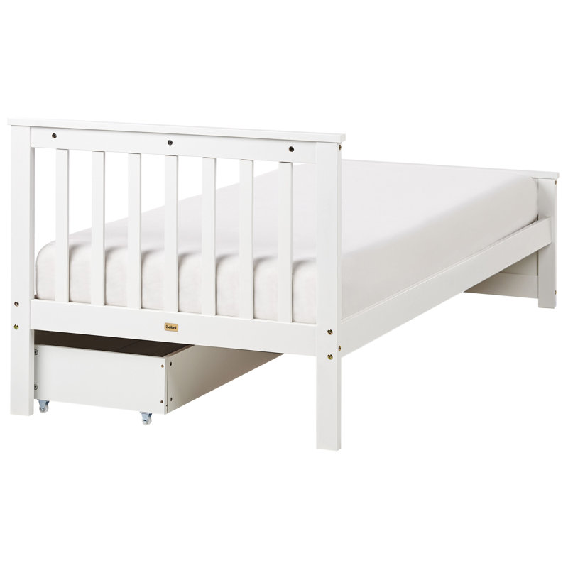 Abdurahmon Storage Bed, European Single (90 x 200 cm), White