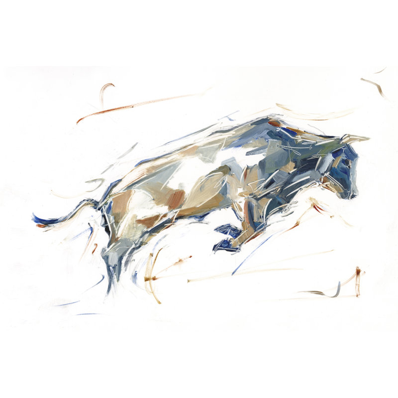 Modern Bull Study I, H 24 po x l 36 po x P 1,25 po