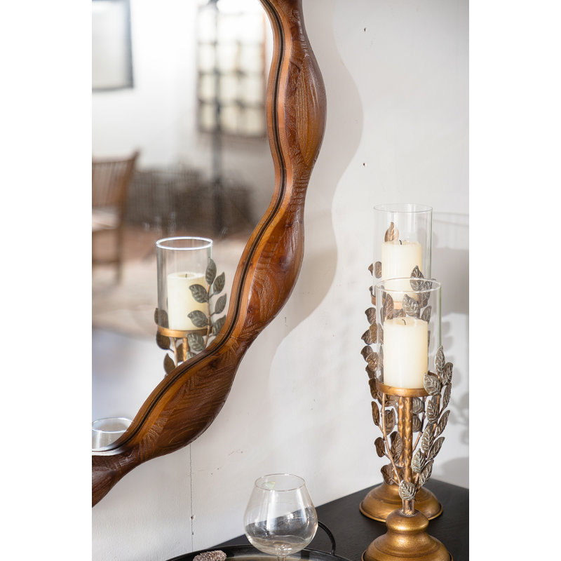 Miroir rond en bois naturel 32,28 /