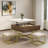 Modern Square Lift-top Coffee Table Set With Storage Space & 4 Ottomans