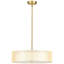 Lustre suspendu cylindrique en tissu à 3 lumières 20 po à 3 lumières-1211287284