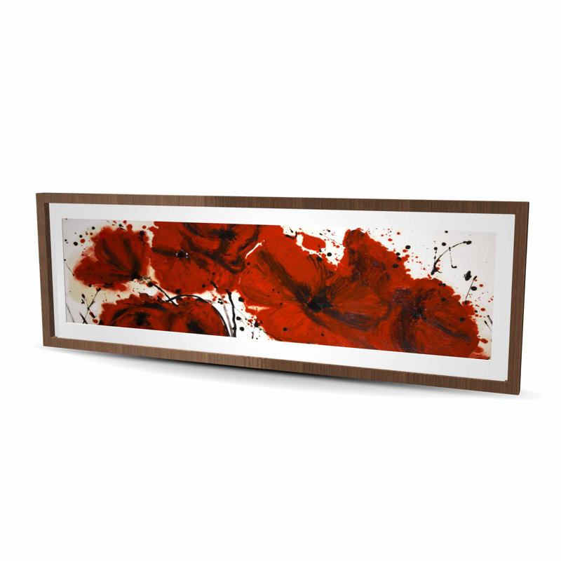 Abstrait fleurs rouges - chambre à coucher romantique, reproduction d'art murale