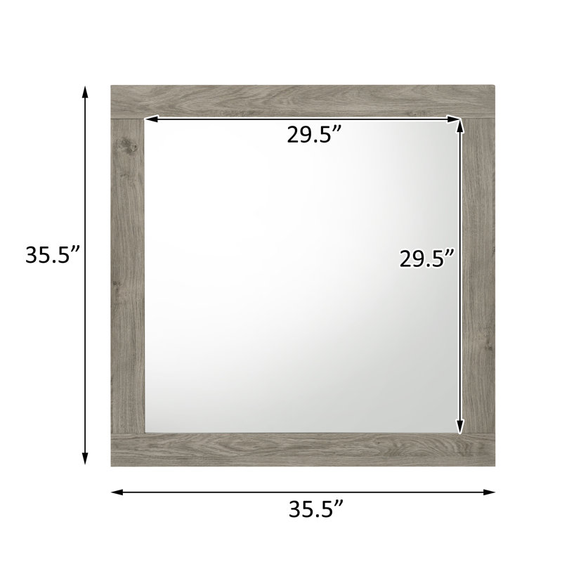 Miroir, finition gris clair