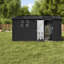 Remises de rangement en métal durable, conception moderne apex noir, utilisation à l'extérieur