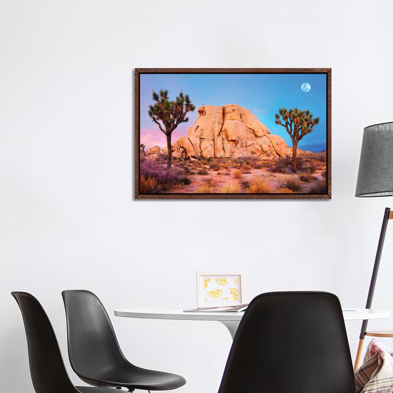 Joshua Tree National Park II 1 Piece Floater Frame Wall Art on Canvas, 66.04 cm H x 101.6 cm W, Brown