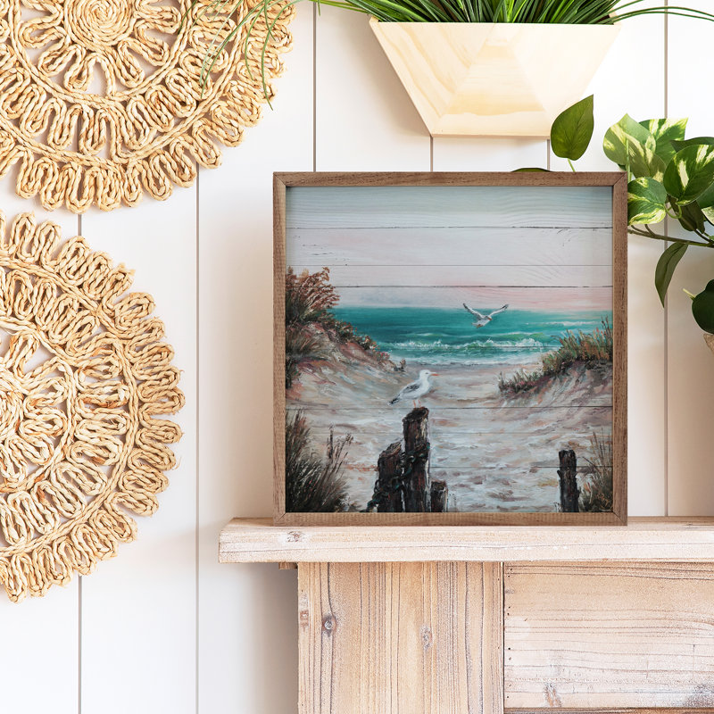 " Seagulls On The Beach ", 16" H x 16" W x 1" D