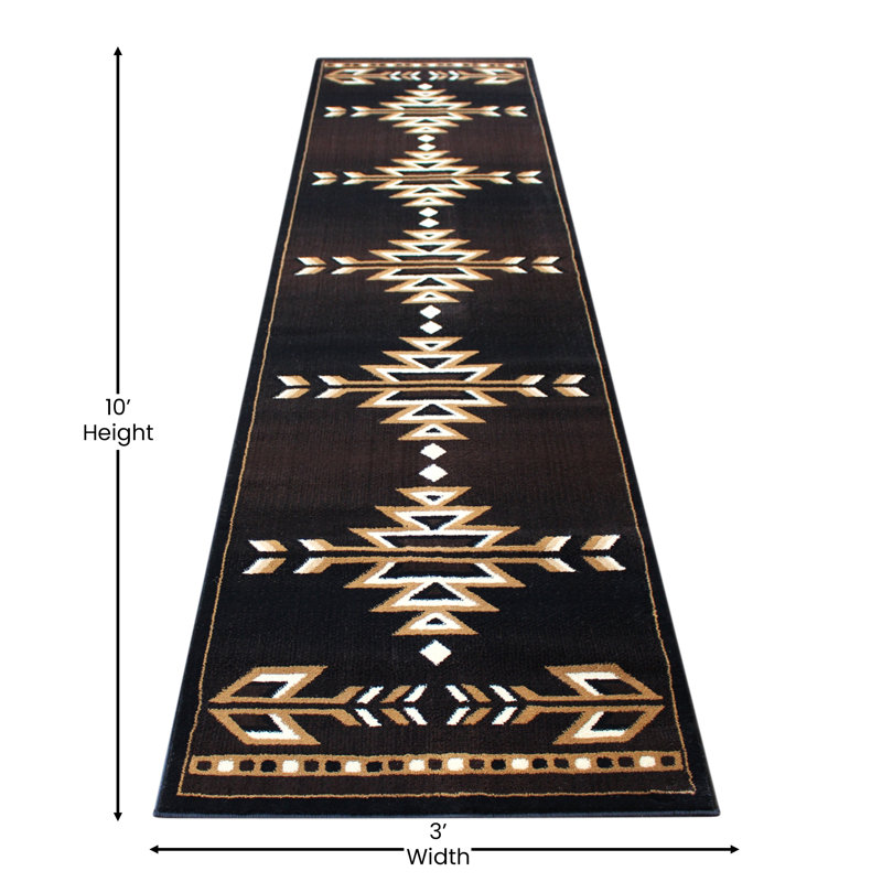 Tapis de style sud-ouest Byong, Tapis de couloir 3 pi x 10 pi
