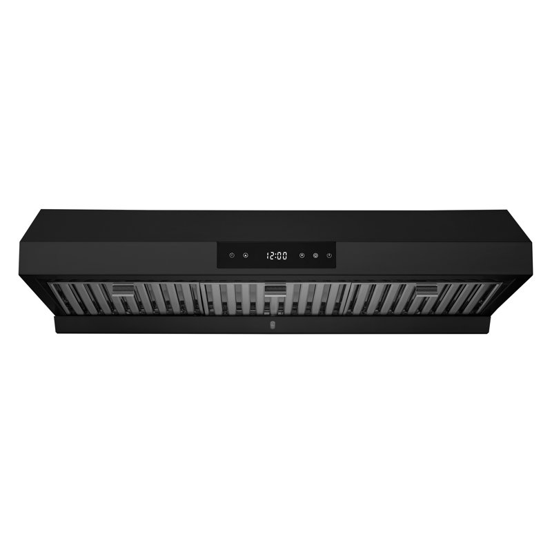 Hauslane Chef Series 36" Under Cabinet Range Hood -Matte Black, Pro Performance, LED Lights, Touch Controls, 3-Way Venting