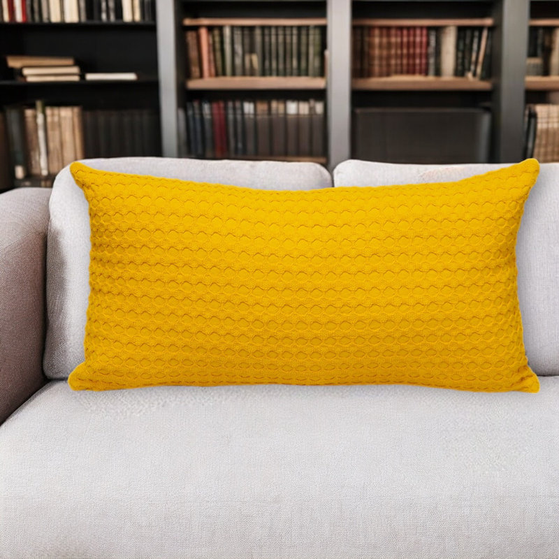 Coussin texturé réversible en coton texturé