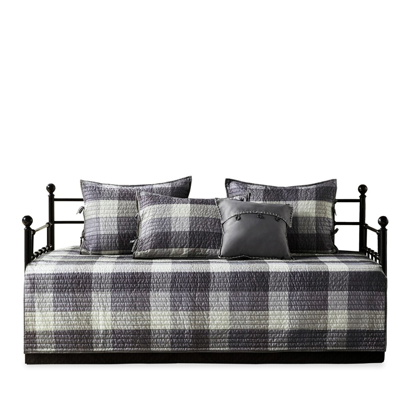 Wovilo Reversible Plaid Daybed Cover - 6 Pieces Twin Size Mattress With