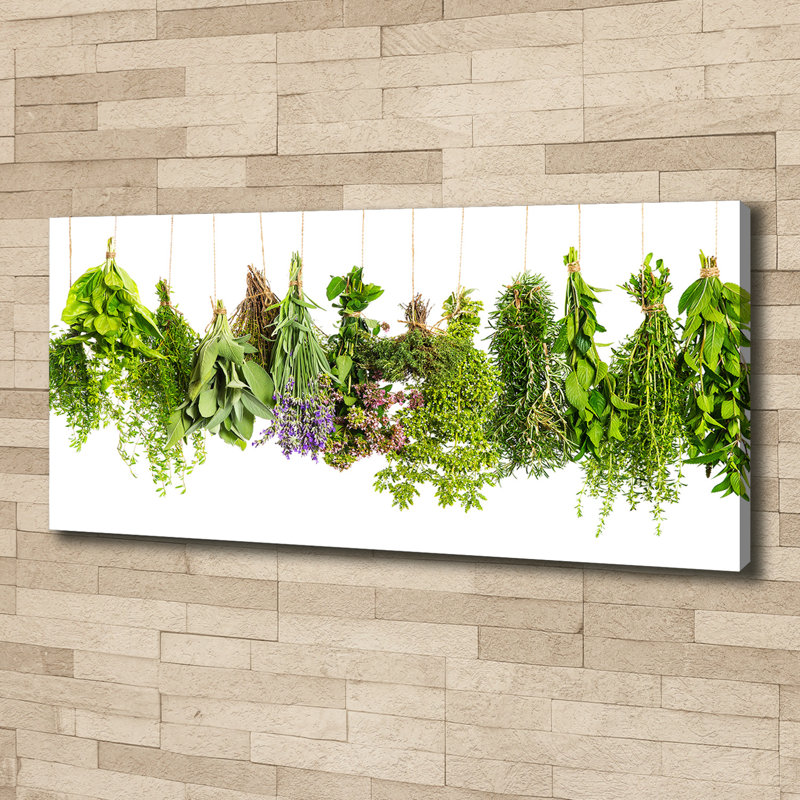 Herbs On A String - No Frame Print on Canvas