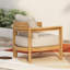 Chaise longue de patio en bois d'acacia avec coussins moelleux Lagarde