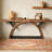 2-Tier Console Table Entryway Table with Half Moon Frame-1968985421