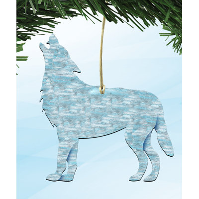 Aimants en bois rustique en forme de loup