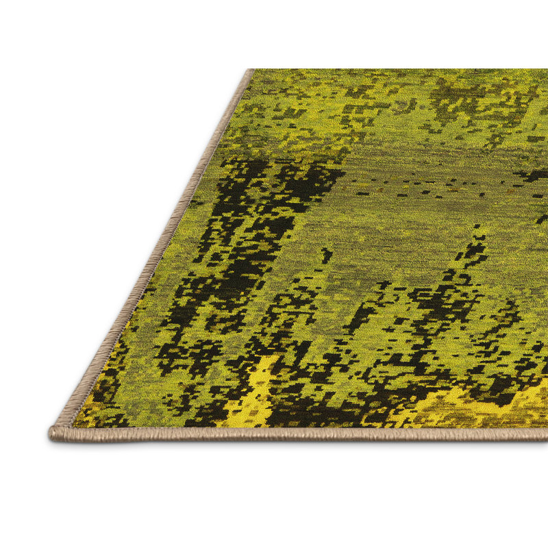 Jadhiel Washable Abstract Indoor Rug, Rectangle 4' x 6'