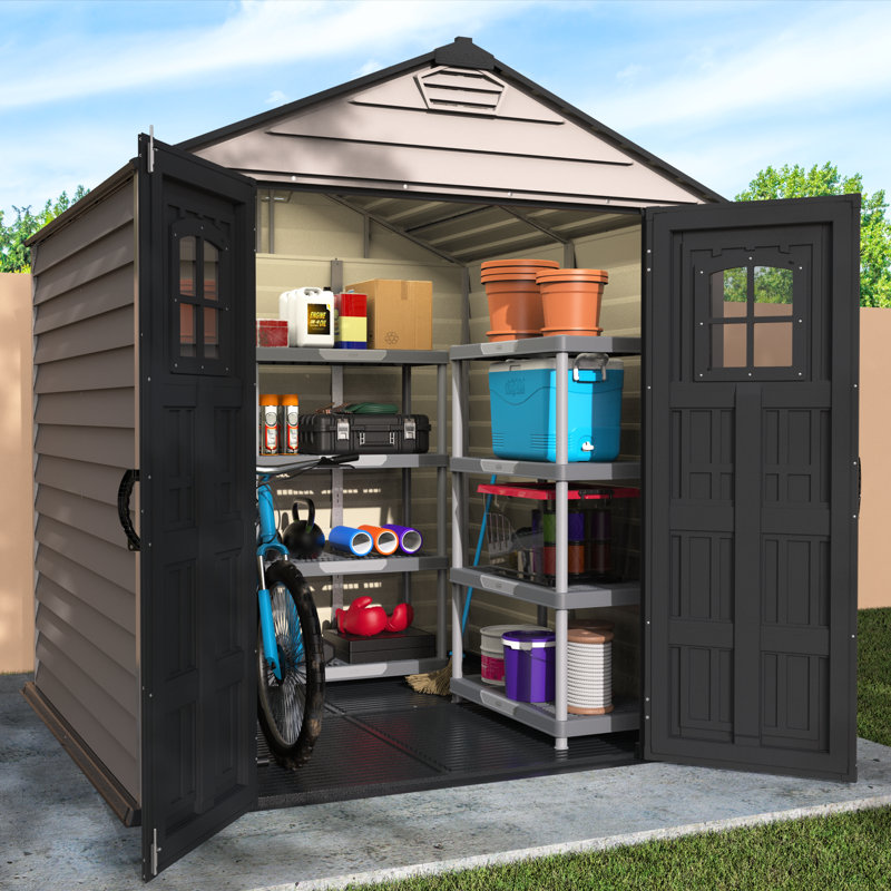 Storemax Plus 6 ft. 10 in. W x 6 ft. 9 in. D Plastic Storage Shed