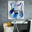  «Electric Blues 4» par Annie Warren, art mural sur toile, 26 po x 30 po