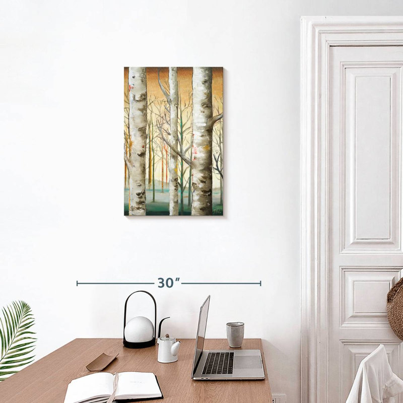 Forêt de bouleaux dorés Alvord III, H 24 po x l 16 po