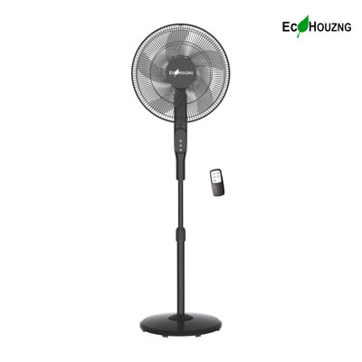 Ventilateur piédestal à moteur à courant continu de 16 pouces Ecohouzng avec télécommande