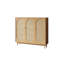 Armoire décorative en bois massif en rotin tissé-100508440