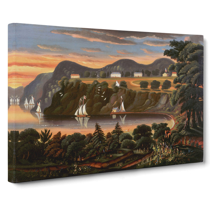 View Of Hudson River by Thomas Chambers - Wrapped Canvas Print, 40cm H x 60cm W x 3cm D