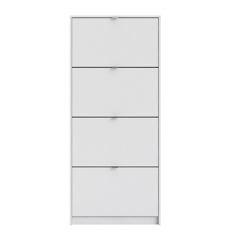 Aula 24 Pair Shoe Storage Cabinet, White