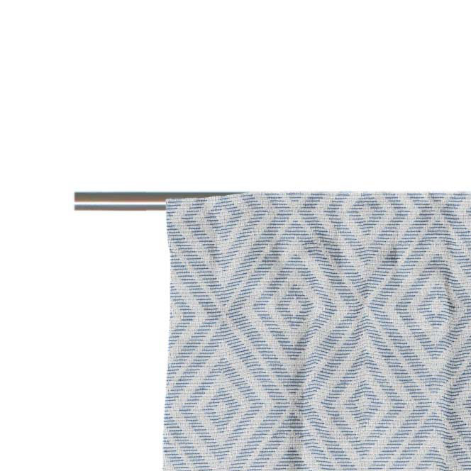 Abha Room Darkening Curtains Single Panel, 225cm H x 132cm W, Blue