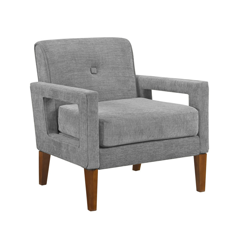 Fauteuil 1 pièce Modern Living Chenille, Gris